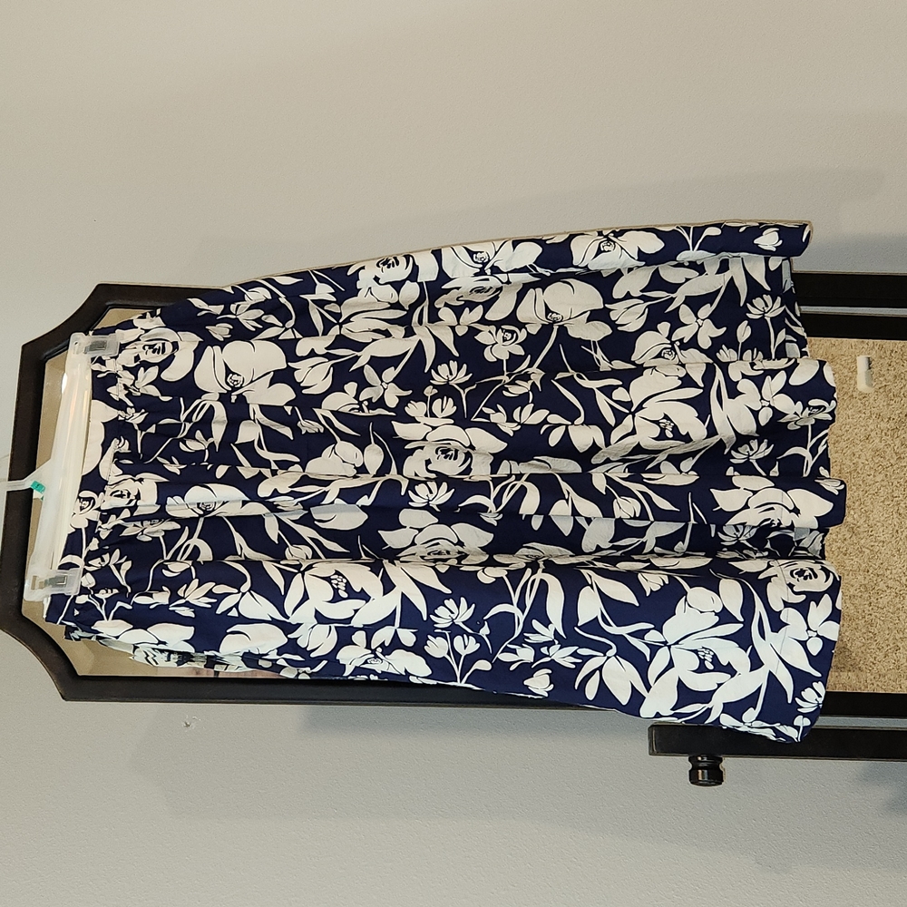A new day Floral Navy and White Women's Skirt